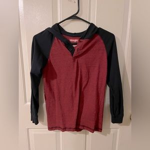 Boys Large Red and Black Wrangler shirt